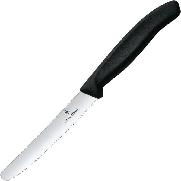 Victorinox Tomato Utility Knife Serrated Edge Black 11cm