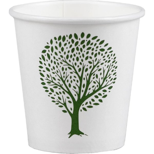Vegware Green Tree White Hot Cups 4oz 62-Series (1000 pack)