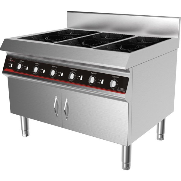 Chefs Range GXIH6-3.5B/RT 70 LINE Floorstanding 6 Ring Induction hob - 6 x 3.5kw power