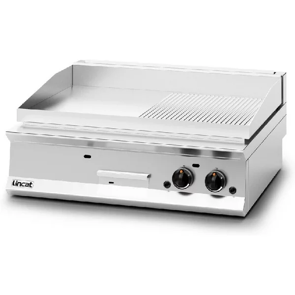 Lincat Opus 800 Propane Gas Counter-top Griddle - Ribbed Plate - W 900 mm - 23.0 kW