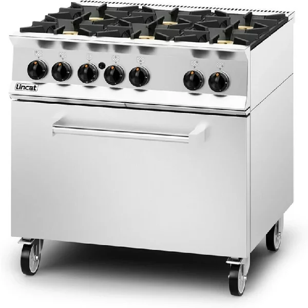 Lincat Opus 800 6 Burners Gas Freestanding Gas Cooker LPG