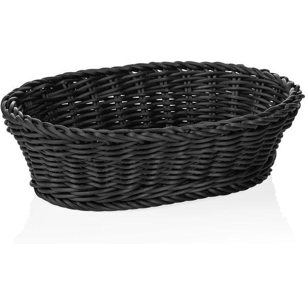 Weaver Pro Oval Black Polypropylene Basket 25x19 cm