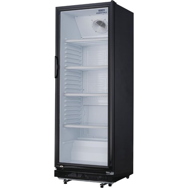Nisbets Essentials Upright Display Cooler Black - 346Ltr