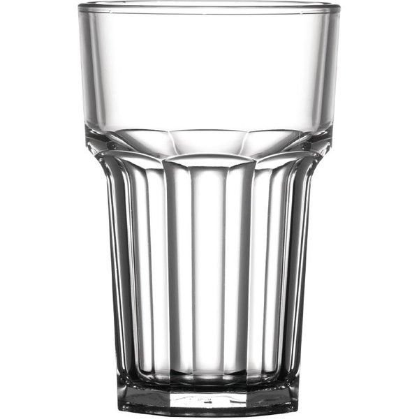 BBP Polycarbonate Nucleated American Hi Ball Glasses Half Pint CE Marked (36 Pack)