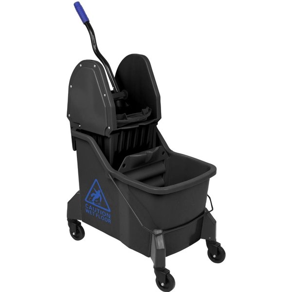 Jantex Two-Compartment Mop Bucket and Wringer Blue 30Ltr