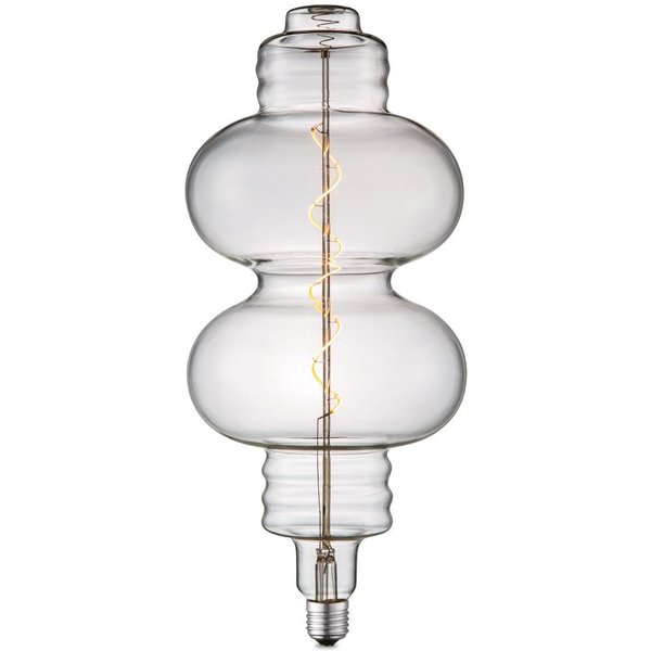 Edison Vintage LED filament lichtbron Spiraal - Helder - 18/18/40cm - geschikt voor E27 fitting - Dimbaar - 4W 280lm 3000K - warm wit licht