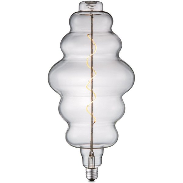 Edison Vintage LED filament lichtbron Spiraal - Helder - 18/18/38cm - geschikt voor E27 fitting - Dimbaar - 4W 280lm 3000K - warm wit licht