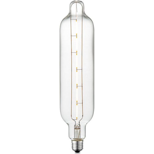 Edison Vintage LED filament lichtbron Carbon - Helder - G78 Tube - Retro LED lamp - 7.8/7.8/33cm - geschikt voor E27 fitting - Dimbaar - 5W 400lm 3000K - warm wit licht