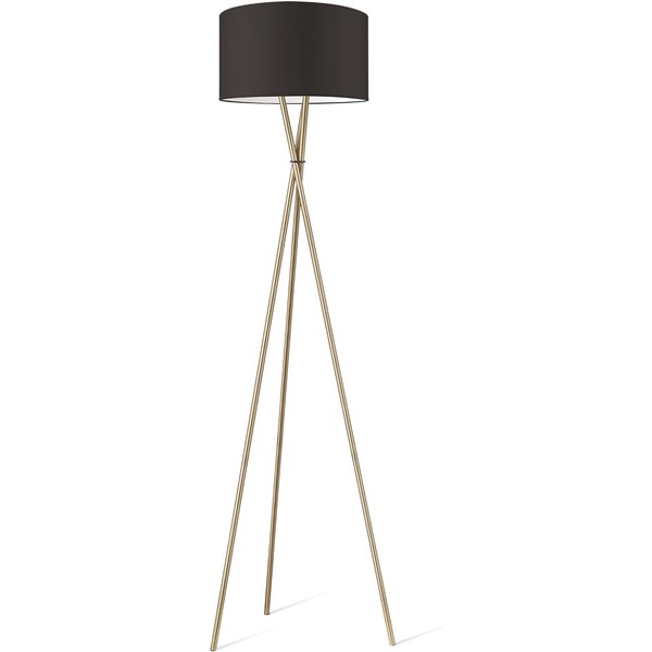 Moderne vloerlamp Bling - Bruin - vloerlamp Legs Brons inclusief lampenkap 40/40/22cm - hoogte vloerlamp 149 cm - geschikt voor E27 LED lamp - Vloerlamp geschikt voor woonkamer, slaapkamer, thuiskantoor