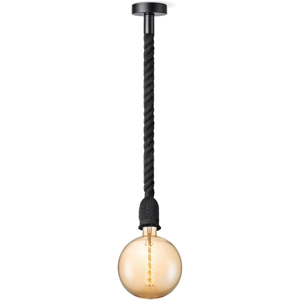 Home sweet home hanglamp Leonardo zwart Spiral g180 - amber