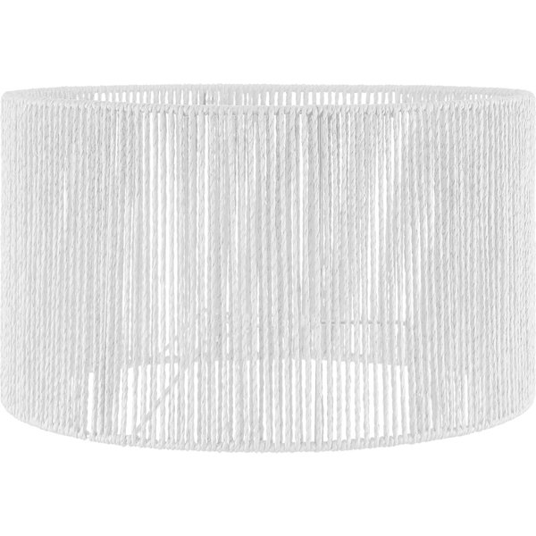 Papieren Woven Lampenkap - Cilindrisch - White - Moderne stijl - ø40 x 22 cm - E27 fitting - Voor Staand Lamp - Ontworpen voor woonkamer en eetkamer