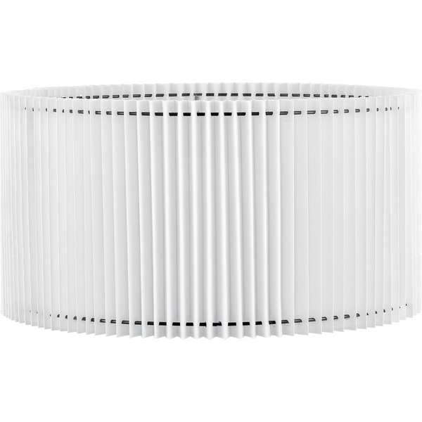 Papieren Gevouwen Lampenkap - Cilindrisch - White - ø50 x 25 cm - E27 fitting - Voor Staande Lamp - Ontworpen voor woonkamer en eetkamer