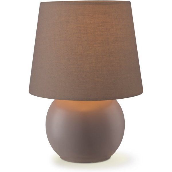 Home Sweet Home Tafellamp Isla | bruin | breedte 16 cm, diepte 16 cm, hoogte 23 cm | E14