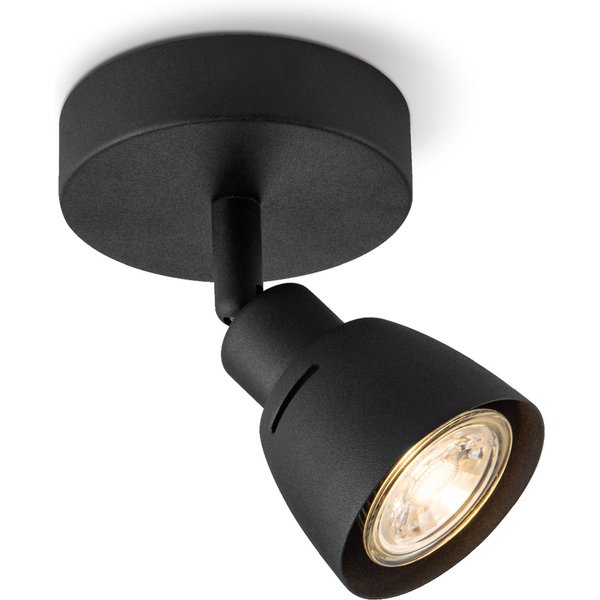 Home sweet home LED opbouwspot Aka Ø 9,5 cm - zwart
