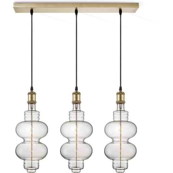 Home sweet home hanglamp Vintage brons 3L Beam Diabolo - helder