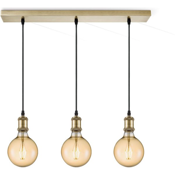 Home sweet home hanglamp pendel Vintage 3L Beam - brons