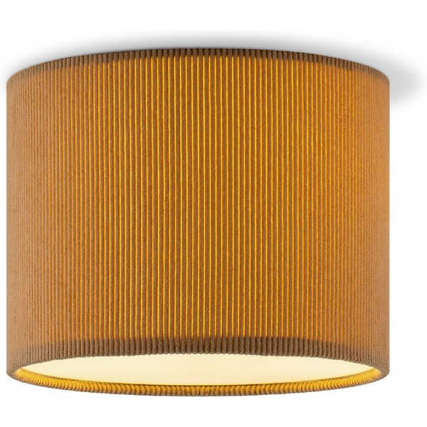 Corduroy Plafondlamp - Cilinder - Brown - Scandinavische stijl - ø22 x 17 cm - E27 Fitting - Geschikt voor Woonkamers en slaapkamers