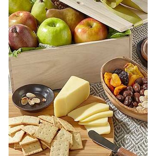 Gourmet Fruit Cheese and Nut Gift Crate - FedEx