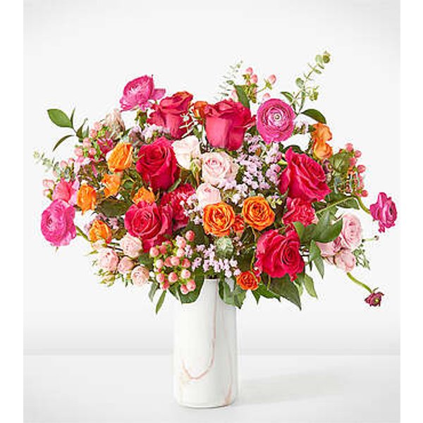 Forever and Always Bouquet - Deluxe with Marble Vase - FedEx