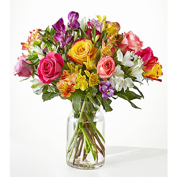 Make Their Day Bouquet - Deluxe with Vase - FedEx