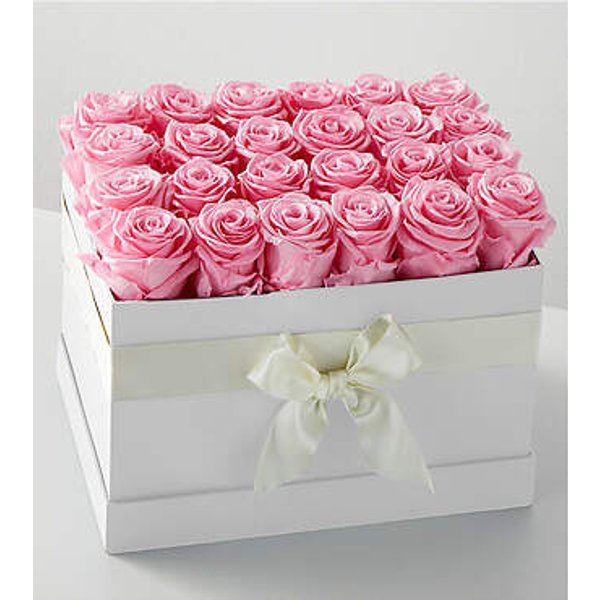 24 Pink Forever Roses - FedEx