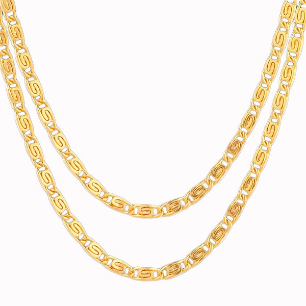 Women's Jewelry Necklace Chain Gold Plated Necklace K Copper Jewelry-image