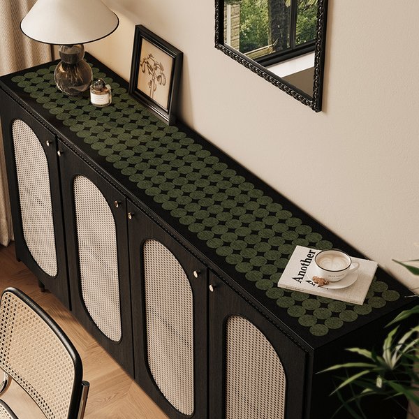 French Retro Tablecloth Vintage Sideboard Luxury High-End Long Strip TV Makeup Dressing Table Shoe Cabinet Desktop Mat-image