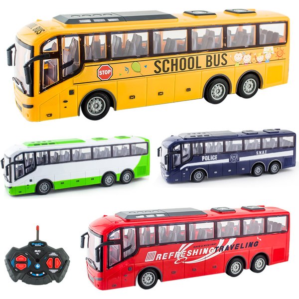 Electric Wireless Remote Control Bus Light Remote Control Car Model School Bus Tour Bus Bus Bus Bus-image