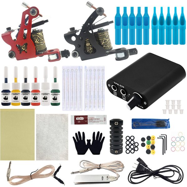 Tattoo Machine Set European Beautiful Tattoo Equipment Tattoo Machine Beginners Tattoo Set-image