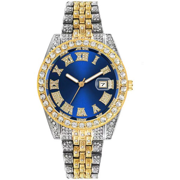 Explosions New Full Diamond Roman Scale Calendar Fashion Ladies Watch Quartz Watch Manufacturers In Stock Watch-image