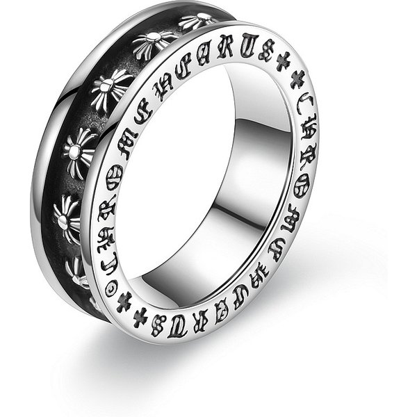 Personalized Fashion Inscription Cross Titanium Steel Cold Wind Men's Ring Jewelry-image
