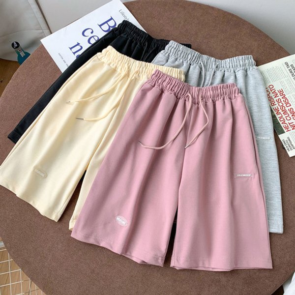 Women's Clothing High Waist Shorts For Women New Style Trend Ins Wide Leg Pants Mid Length Pants Slimming Loose Sports Casual Pants-image