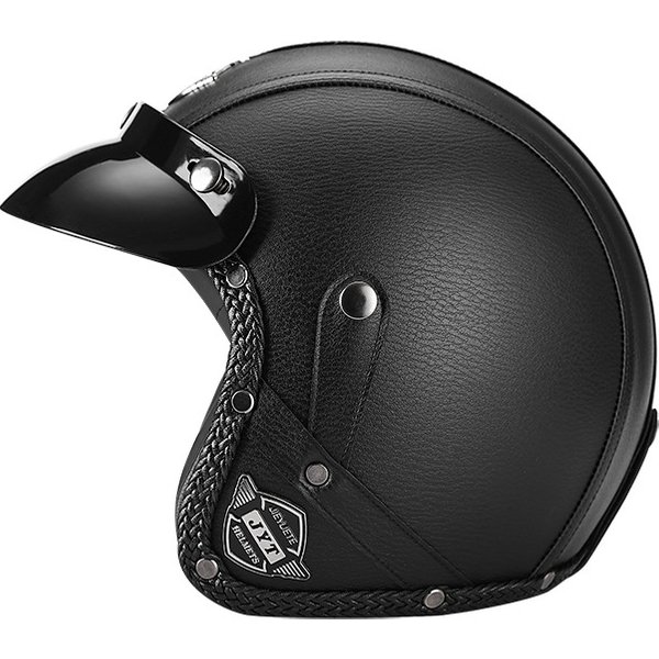 Personalized Electric Vehicle Helmet Half Helmet Handmade Helmet 3/4 Leather Helmet Half Helmet-image