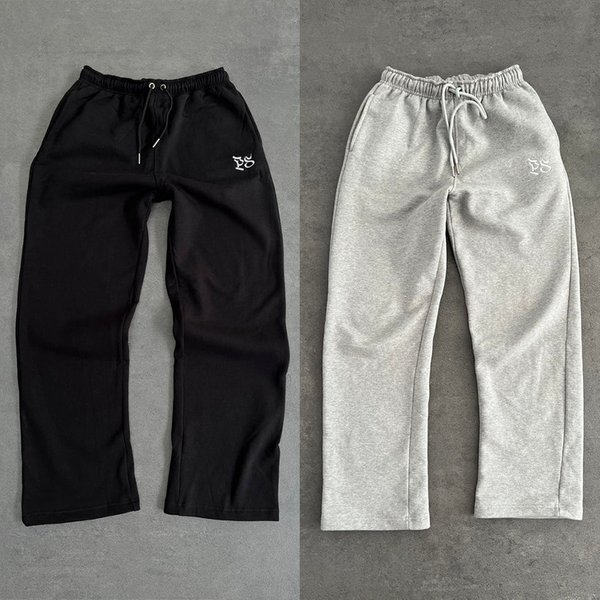 Women's Clothing High Quality Street Hip Hop Printed Knitted Sweatpants Men's Trendy Trousers-image