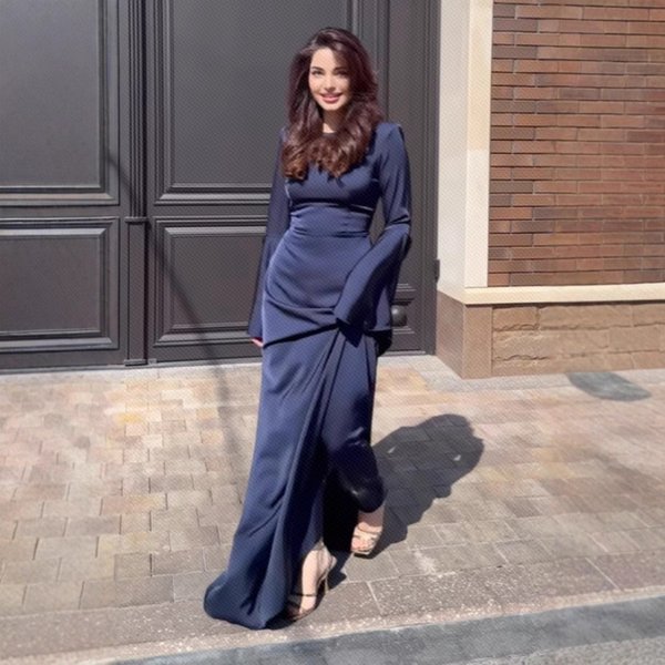 Women's Clothing Elegant Flowy Sleeve Evening Gown – A-Line Long Dress For Weddings, Galas & Formal Occasions