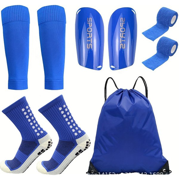 5-Piece Soccer Equipment Set For Young Adults And Children With Socks Leg Warmers Guards And Bandages
