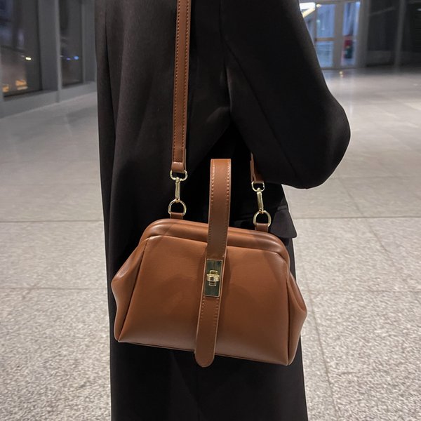 Two-tone Handbag For Women, 2026 New Trendy Fashion Retro Clip-on Bag, High-quality Stylish Versatile Crossbody Bag