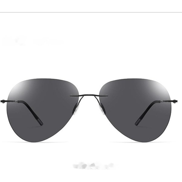New Light Ultra Titanium Light Polarized Frameless Color Changing Sunglasses For Men's Driving Day And Night Glasses