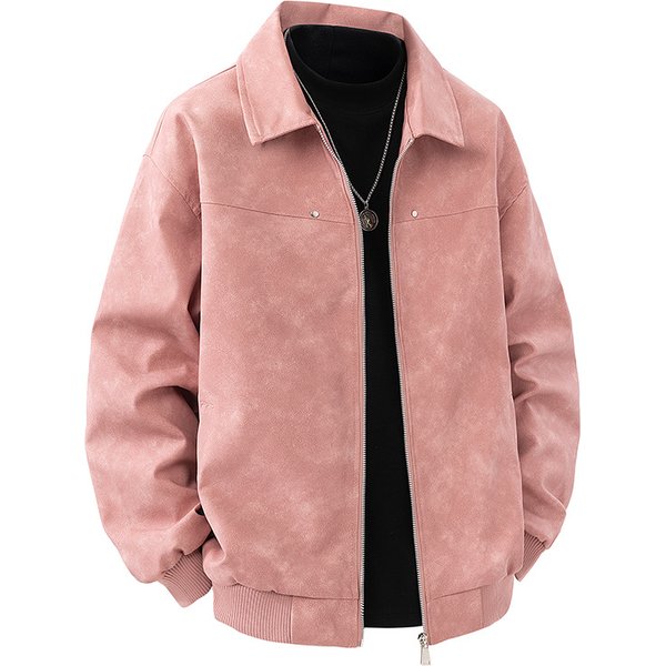2025 Autumn And Winter New Trendy Leather Jacket High Quality Youth Casual Lapel Fashion Loose Jacket Coat