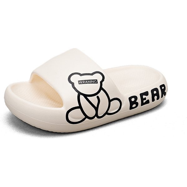 Mother & Kids Children's Slippers Wholesale New Bear Soft Sole Anti-Slip Casual Thick Soled Simple Boys And Girls Home Slippers-image