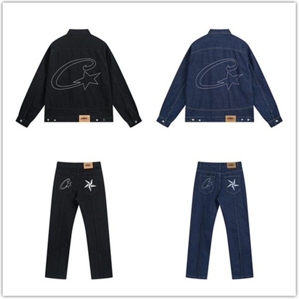 Men's Clothing New Jacket Suit Island Suit For High Street Couples, Trendy Denim Jacket, Casual Jeans-image