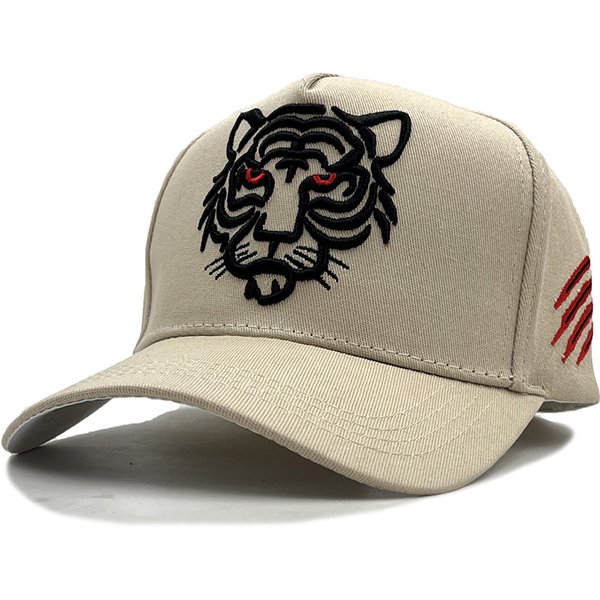 New Fishing Hat Tiger Head Embroidered Hat Men's High Top Baseball Cap Fashionable Large Head Peaked Hat Rock Climbing Hat-image