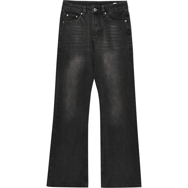 Men's Vintage Washed Flared Jeans – High Street Baggy Wide-Leg Denim Pants With Retro American Style (Sizes S-XXL)-image