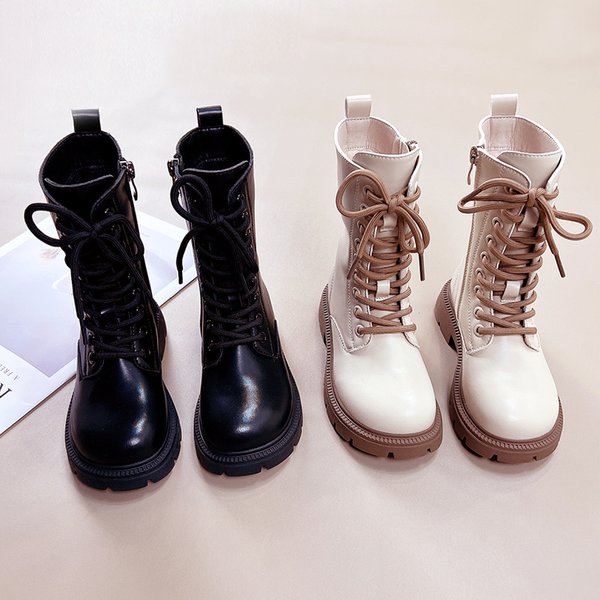 Girls Martin Boots Children's Shoes 2024 Autumn and Winter New Children's Boots Long Boots Single Boots