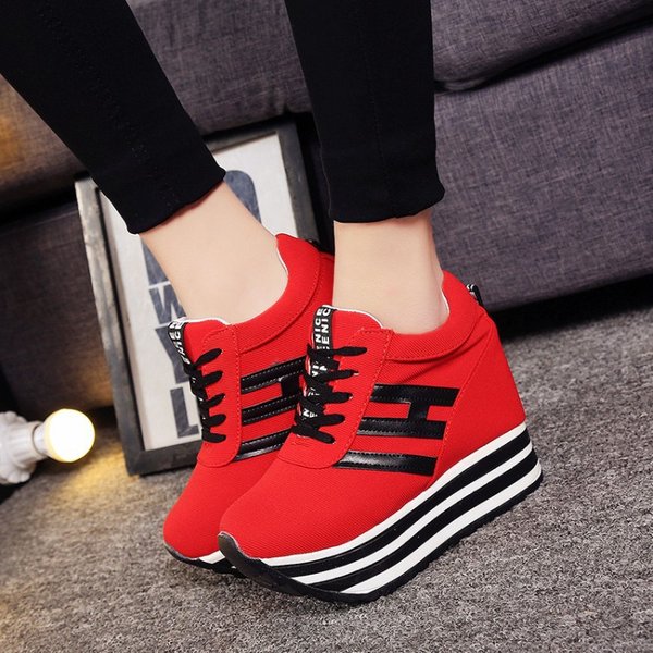 Casual women's shoes 2024 spring and autumn new round toe thick bottom platform sports women's casual shoes