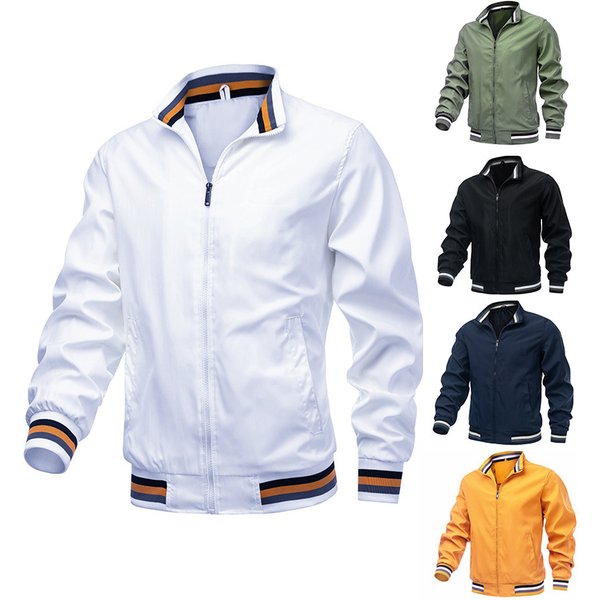 Men's Clothing casual jacket men's spring and autumn sports solid color men's jacket men's