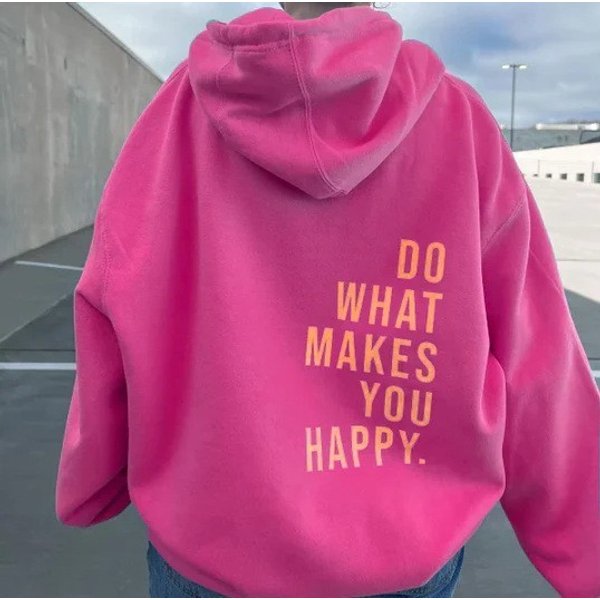 Women's Clothing Autumn And Winter Women's Plus Velvet Do What Makes Loose Fashion Hoodie Sweater-image