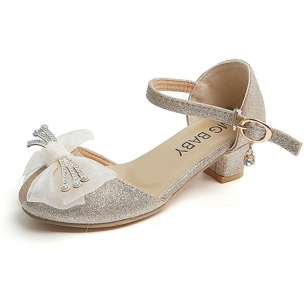 Mother & Kids Korean Fashion Sweet Flower Children's High Heels Thick Heels 2024 Summer New Girls Sandals Children's Shoes Wholesale-image