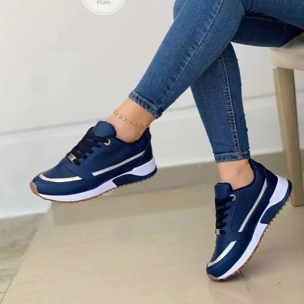 Women's Large Size Single Shoes For Women New Lace Up Sports Shoes For Women Dad Shoes 43 Size-image