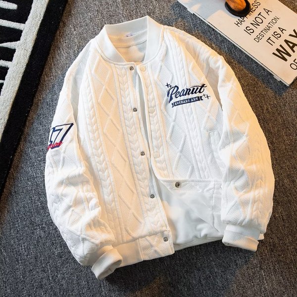 Men's Clothing uniform men's spring coat men's spring and autumn embroidered loose cardigan jacket trendy brand storm jacket